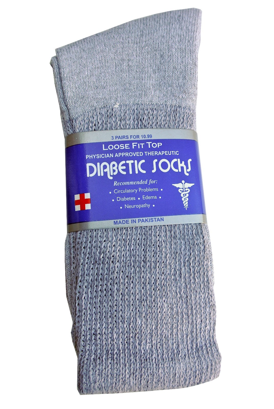 Diabetic GRAY CREW SOCKS circulatory Health Men’s & Women’s Cotton ALL SIZE