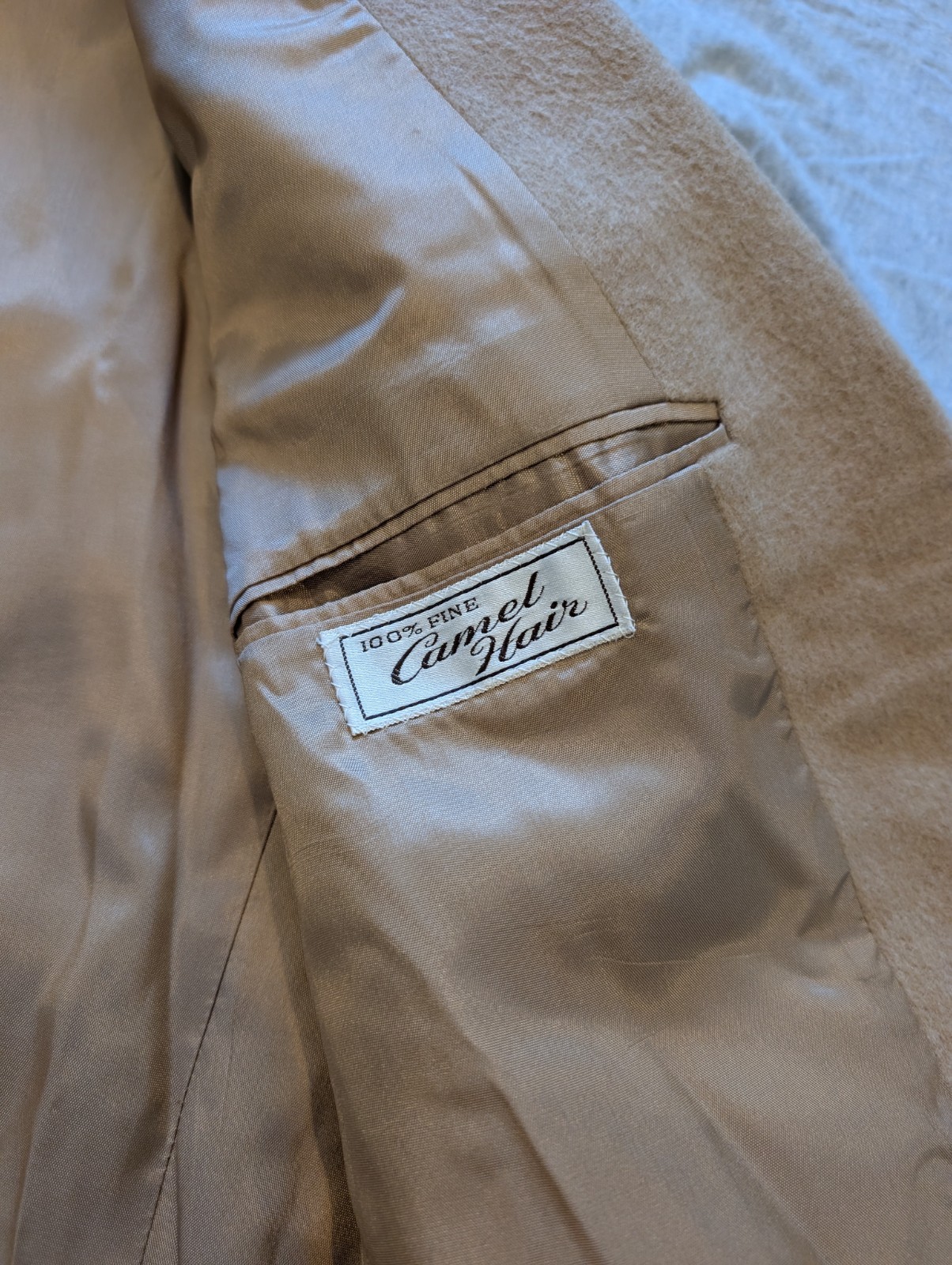 VTG Beige 100% Camel Hair Sportcoat Jacket MITUSA Measurements In Description