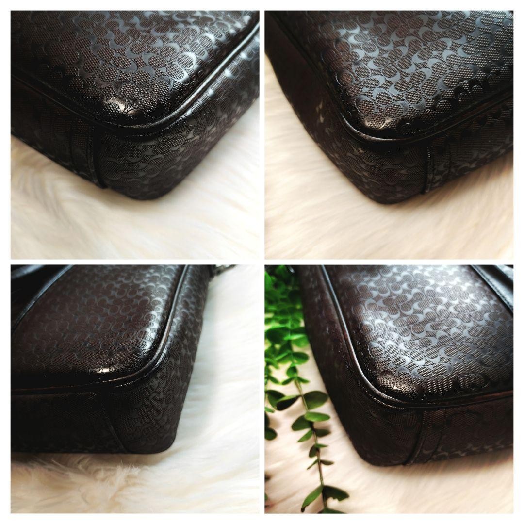Coach 2WAY Business Bag Leather Signature with Shoulder