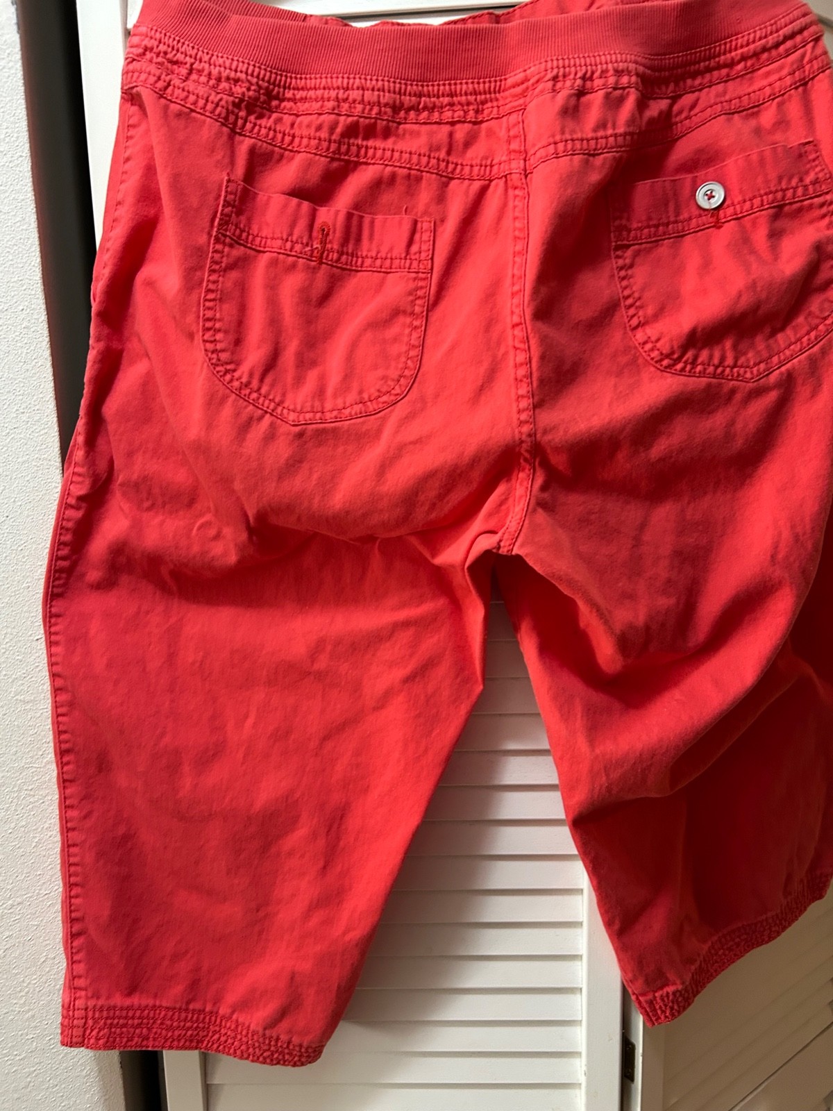 WOMENS WHITE STAG CAPRIS PINK CORAL XL DRAWCORD