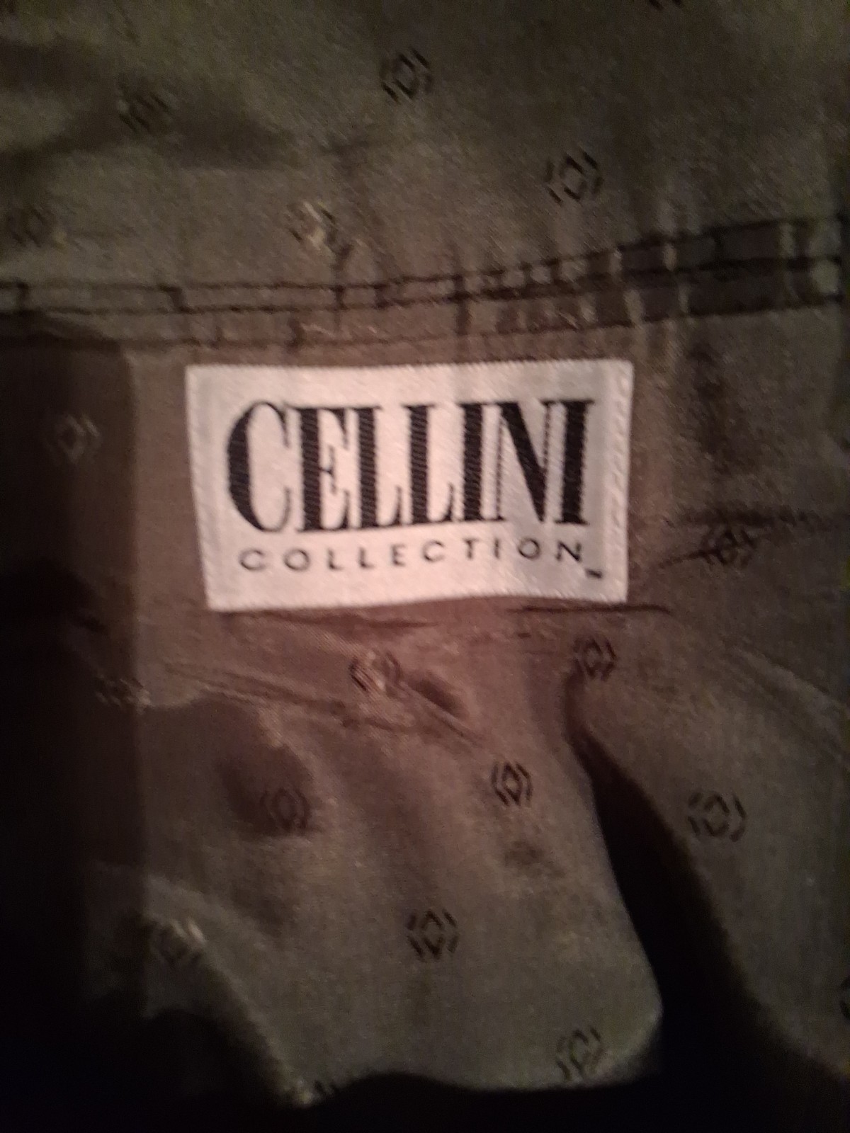 Men’s Vintage Cellini 100% Wool Blazer Olive, Red, and Dark Brown Plaid 42R