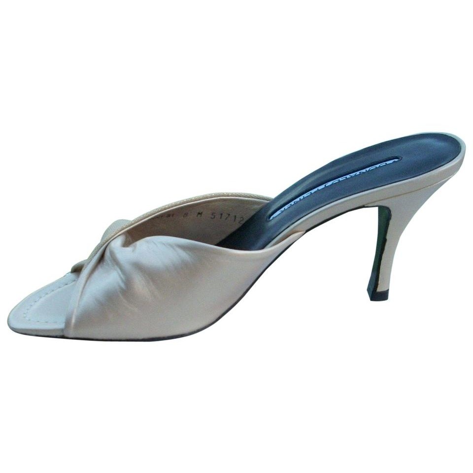 Donald Pliner Beige Metallic Elastic Mesh and Leather Slide Shoe NWT New $255