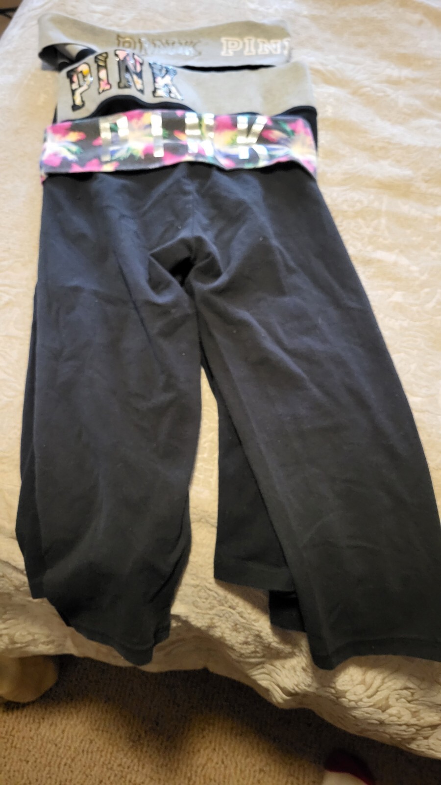 Pink Teen Girts set Of 3 Leggings Black SP 26 W 21 -25 L Black Assort Top Elast
