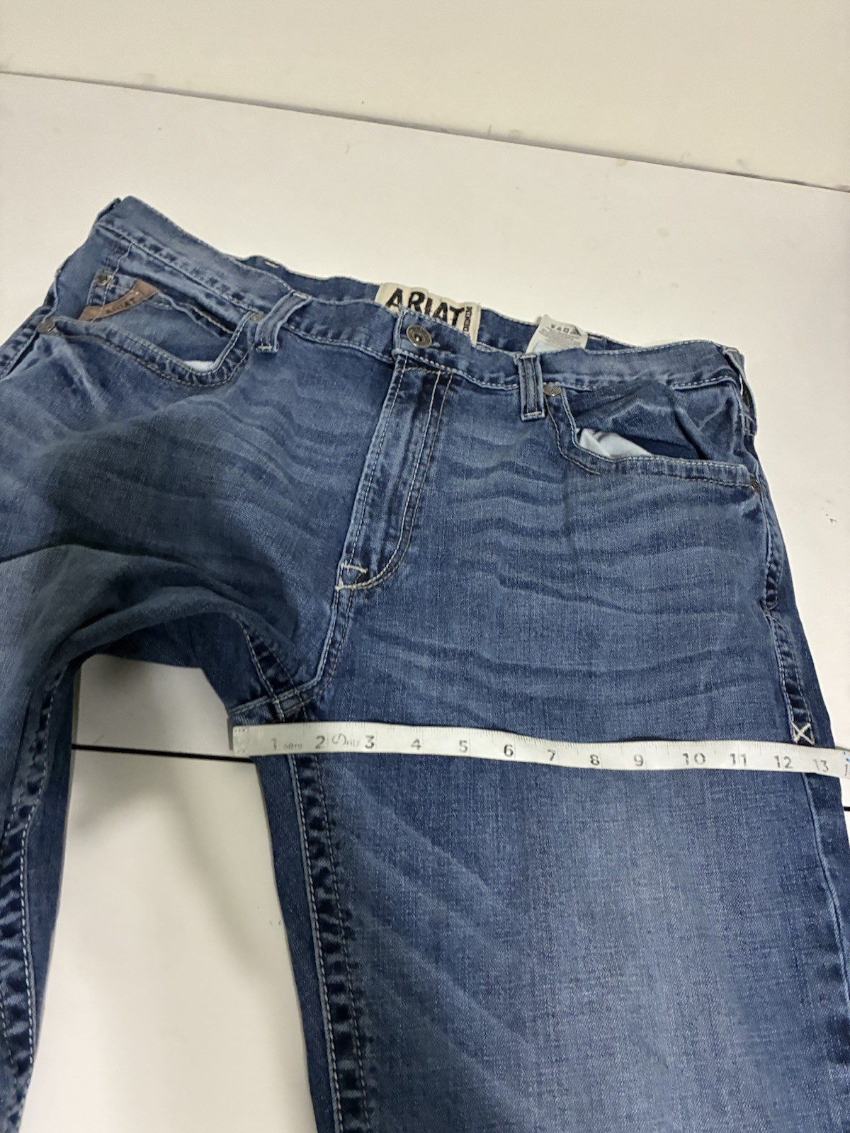 Ariat M2Jeans 40×34 Medium Wash Relaxed Bootcut Whiskered Western Cowboy Work