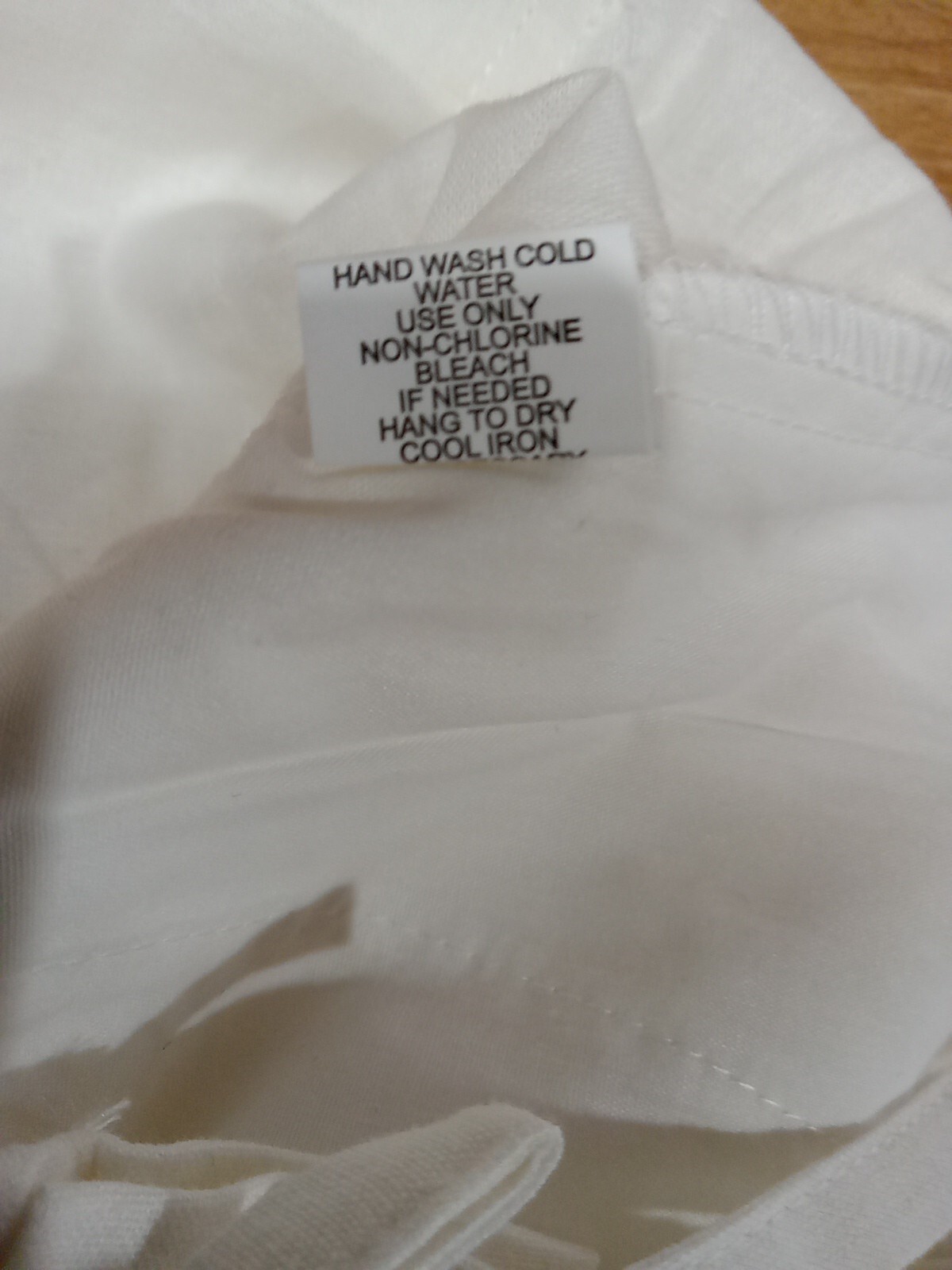 Hat And Beyond Linen Cotton Elastic Waist Drawstring Pants Ivory Size Medium