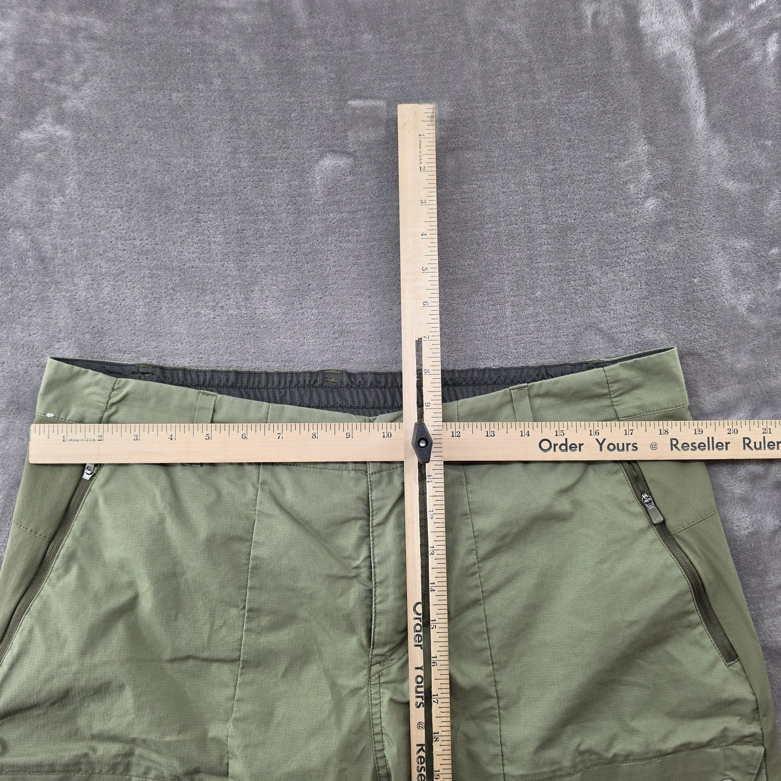 Fjallraven Specialized Shorts Mens 37 Green Cargo G-1000 Outdoor Hiking