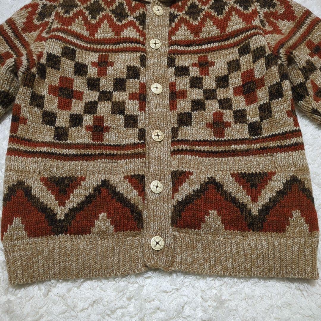 Pherrow’s Nepal Wool Cardigan Multi Color Made in Nepal M Fully Lined