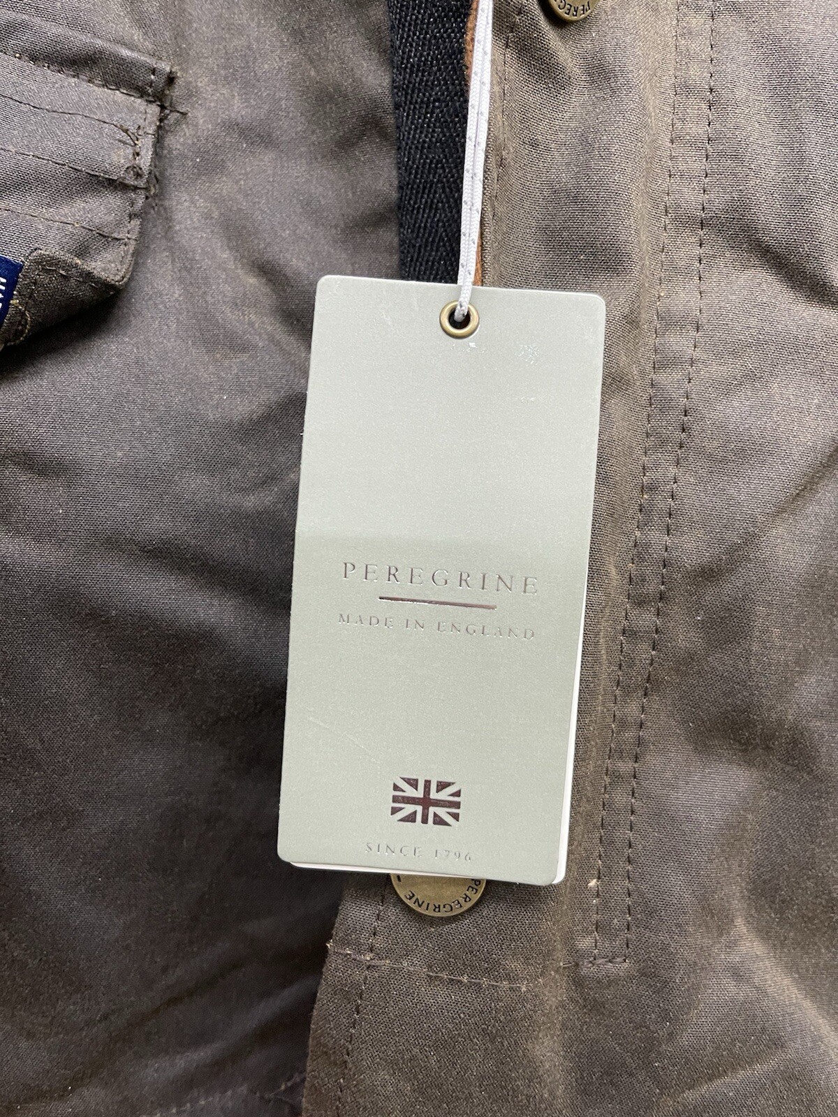 PEREGRINE Bexley Waxed Water Resistant Cotton Jacket Brown Choose Size NWT