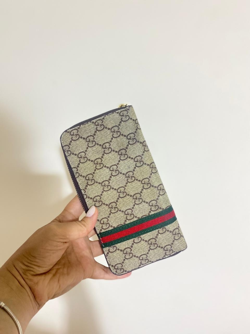 Authentic Gucci GG Supreme Ophidia Long Wallet Zip Around Coin Pocket Unisex