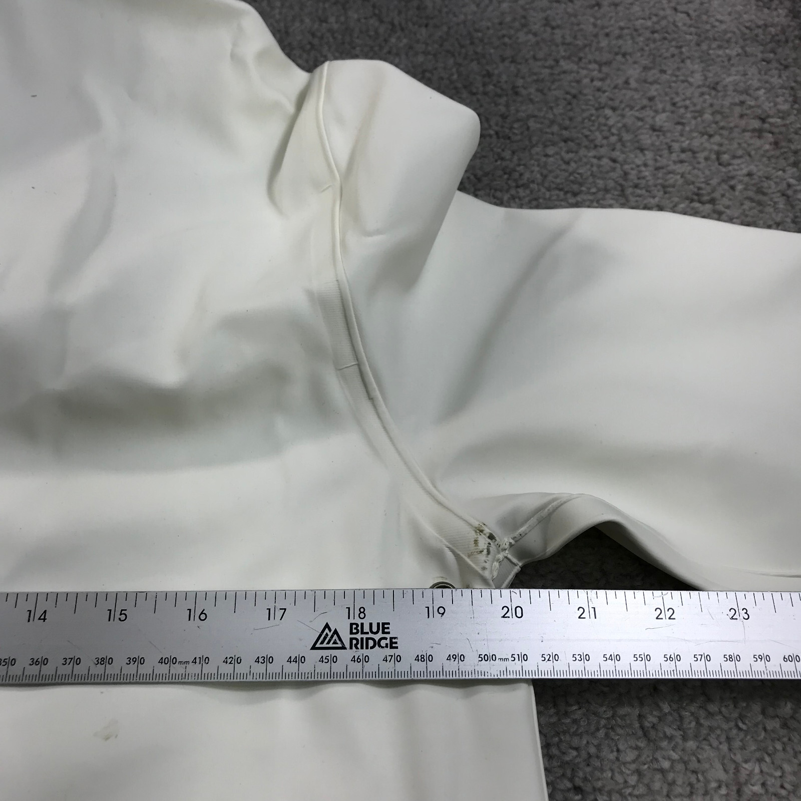 Stutterheim Stockholm Jacket Mens 2XS XXS Hoodie White Rain Coat Heavy Snap