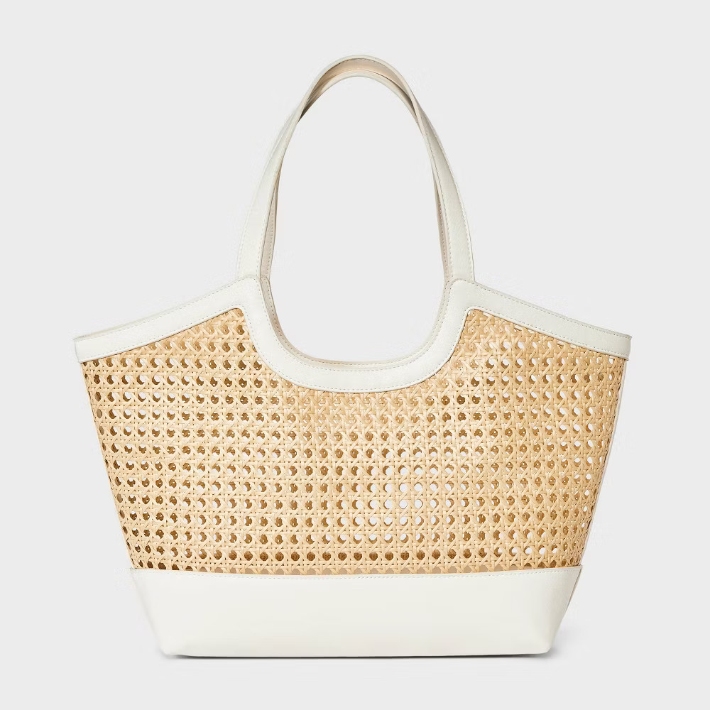 Straw Caning Tote Bag – A New Day Natural