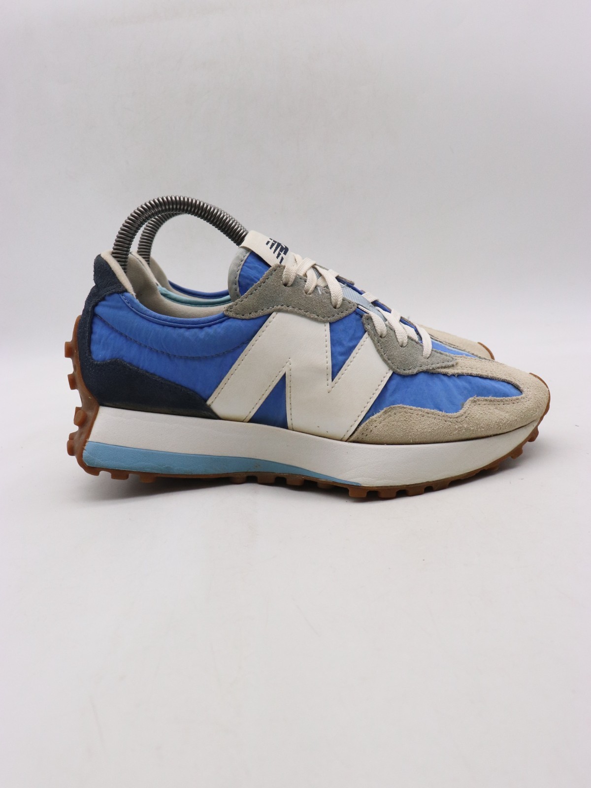 New Balance 327 Women’s Size 7 B Bright Lapis Moonbeam Blue Gray White Sneaker