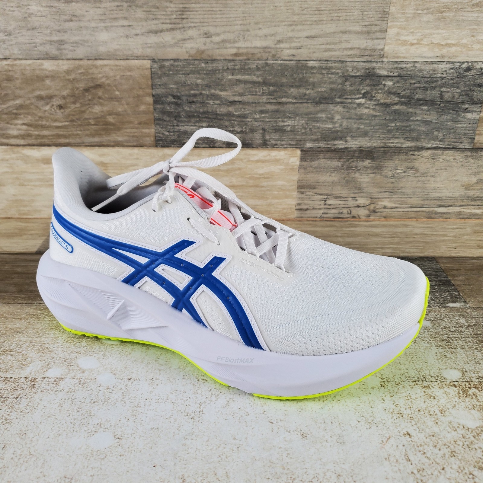ASICS Novablast 5 ATC Womens Shoes Sz 9 Medium Running White Tuna Blue Sneakers