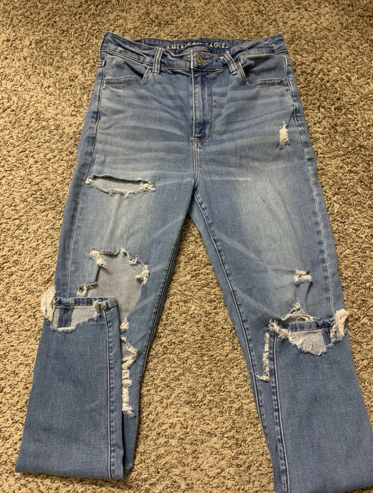 American Eagle Super High Rise Jegging Next Level Stretch Jeans Size 10 L