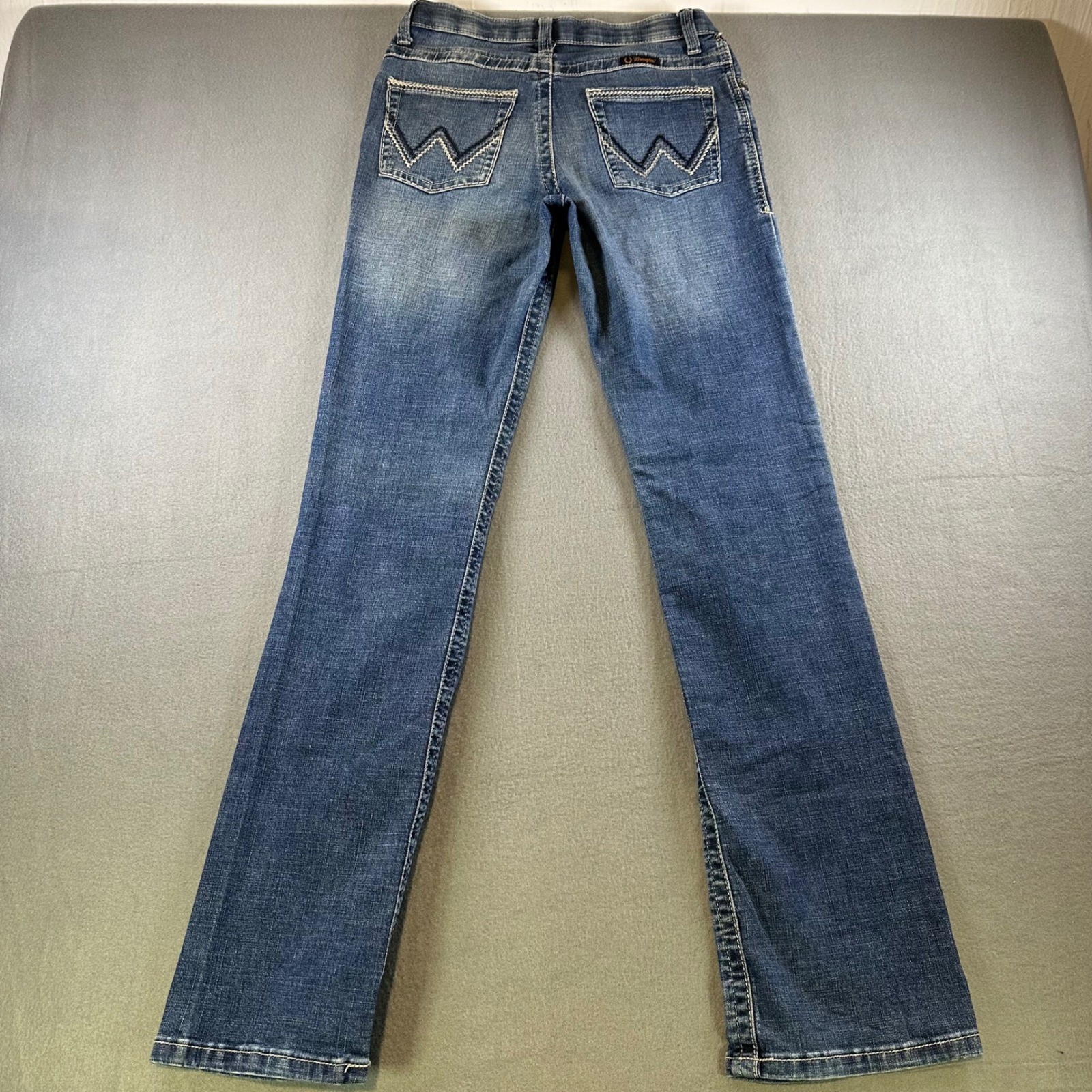 Wrangler Willow Ultimate Riding Jeans Womens 30×35 Dark Wash Bootcut Denim