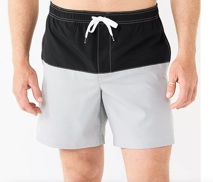SONOMA Mens Full Elastic Waistband Swim Trunks (2 Colors) L XL 2XL NWT