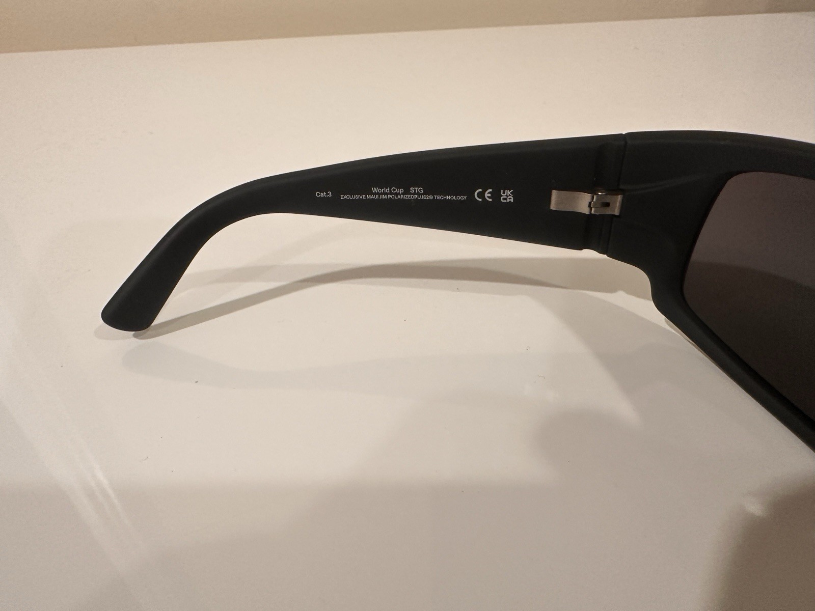 Maui Jim 266-02MR World Cup Polarized Wrap Sunglasses – Black Matt
