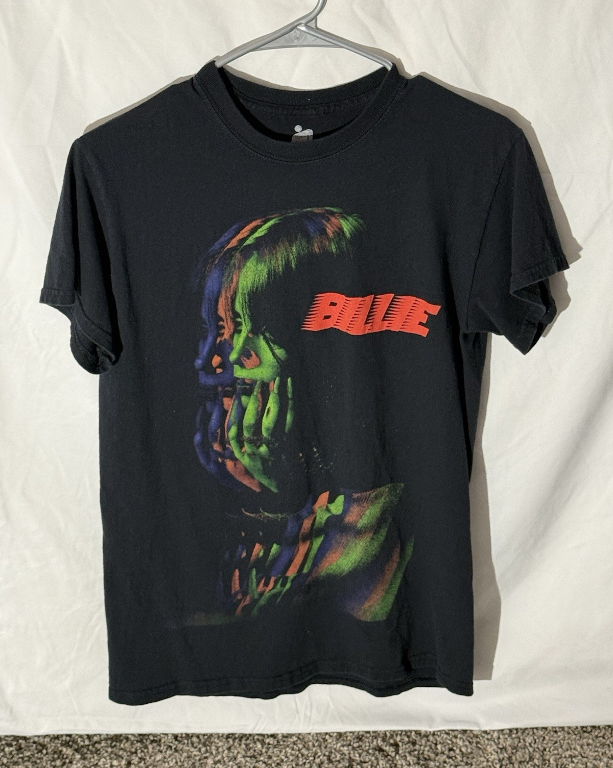 Billie Eilish Black Graphic Print Crew Neck Short Sleeve Cotton T-Shirt XS
