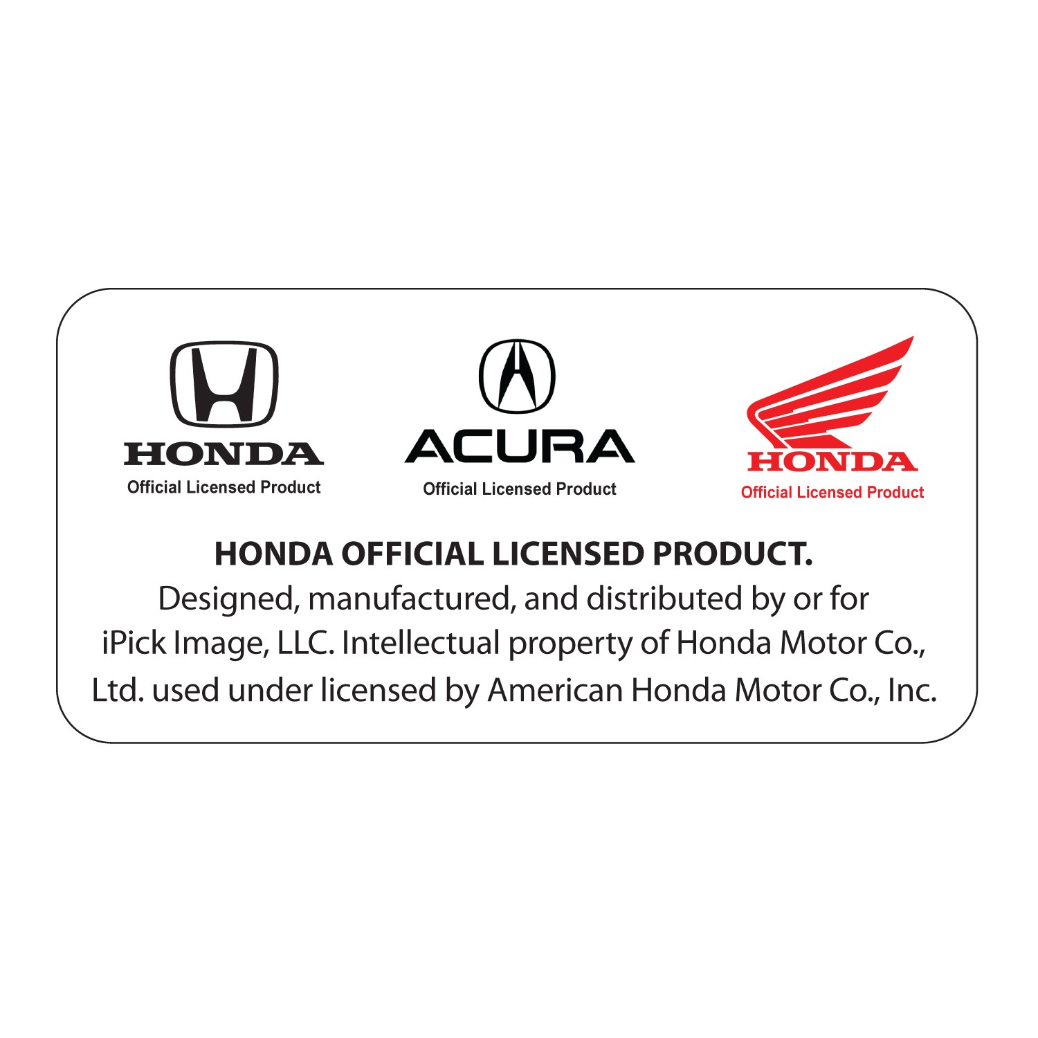 Acura A-Spec Black PU Leather Strap Black Metal Bar UV Printed Key Chain
