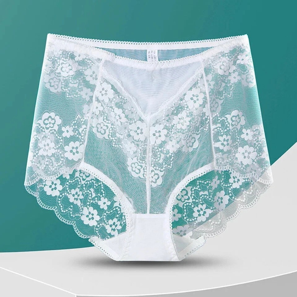 2 Pack Women’s High Waist Lace Shaper Panties – Tummy Control Briefs L-3XL