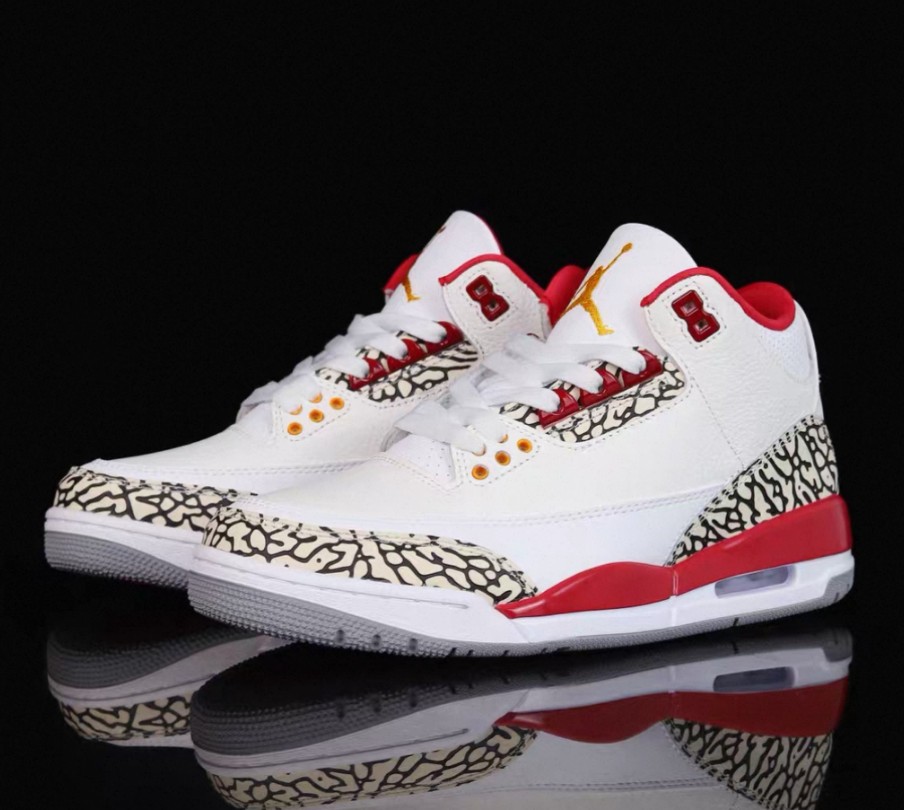 Men’s Jordan 3 “Cardinal Red” Retro Mid Top Basketball Shoes Us Size7-12