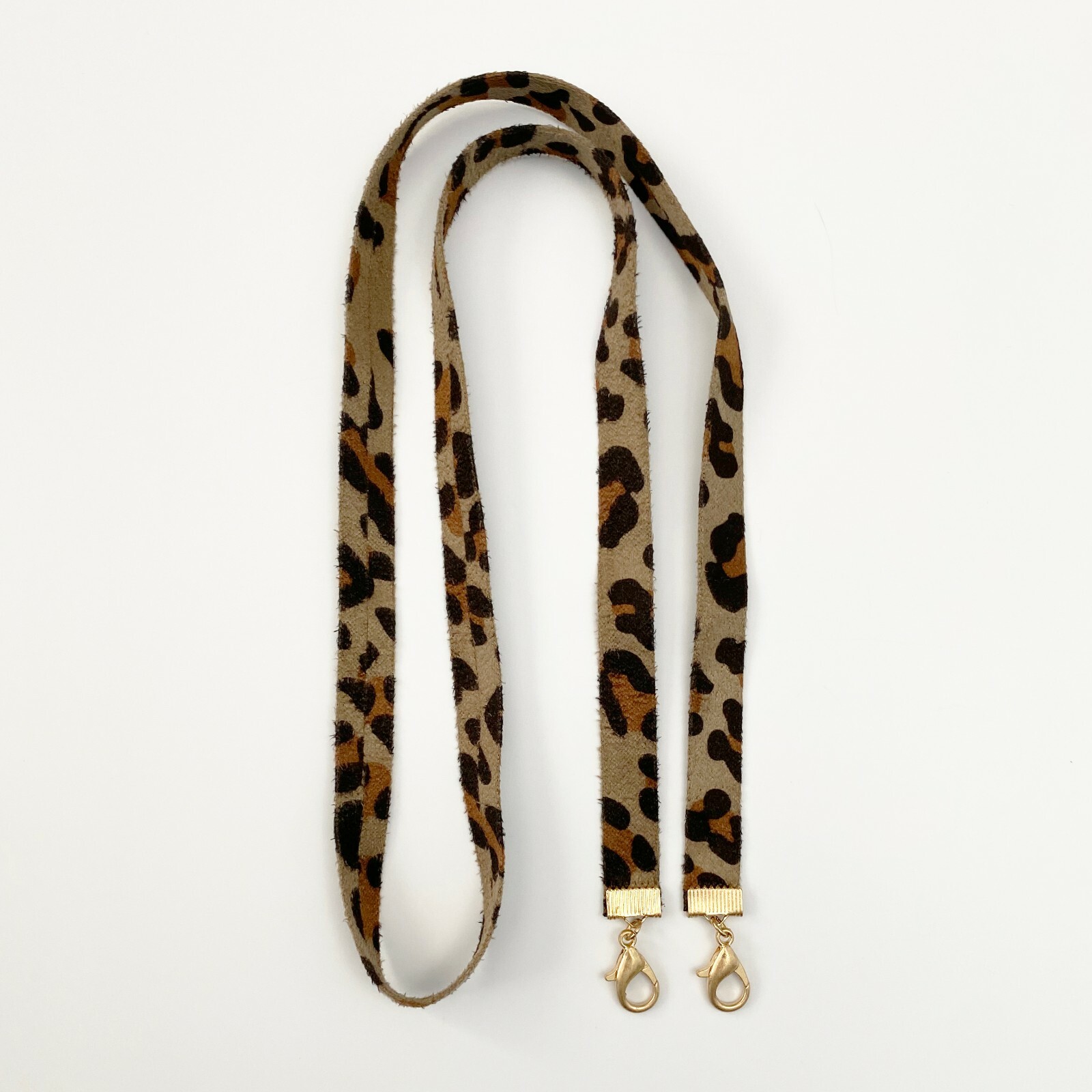 Face Mask Chain Leopard PU Synthetic Suede Lanyard Necklace Eye Glasses Holder