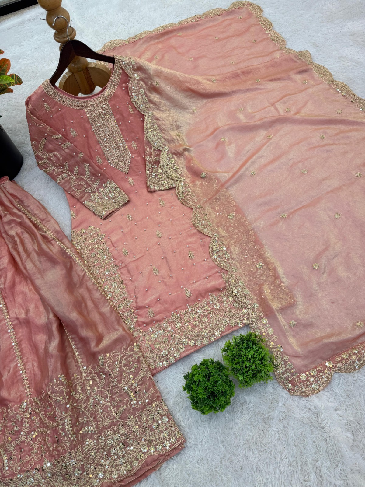 Salwar Kameez Indian Pakistani Wedding Party Wear Dress Bollywood Sharara Suit