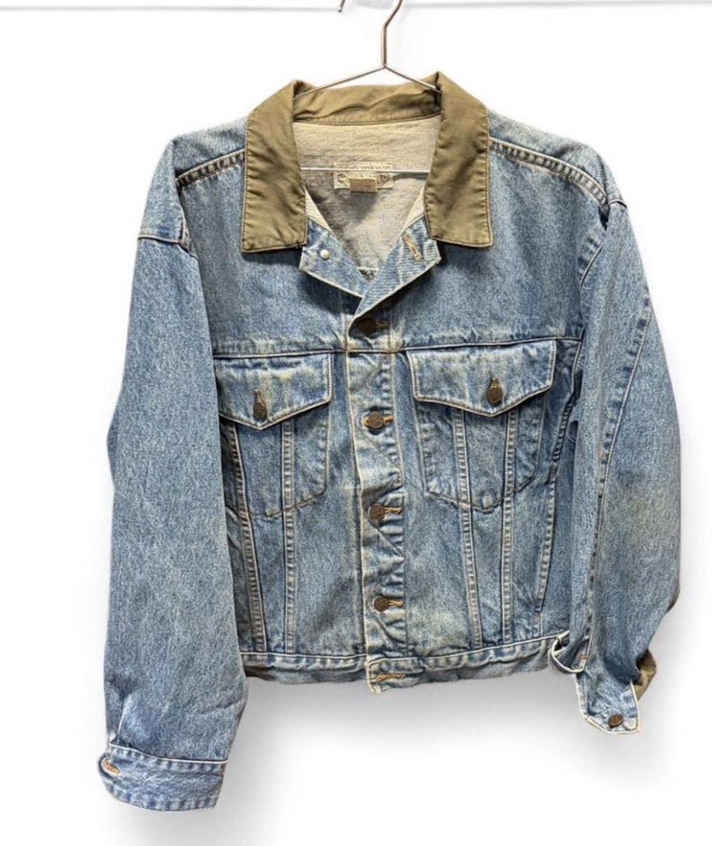 80s Banana Republic Safari and Travel Vintage Denim Jacket