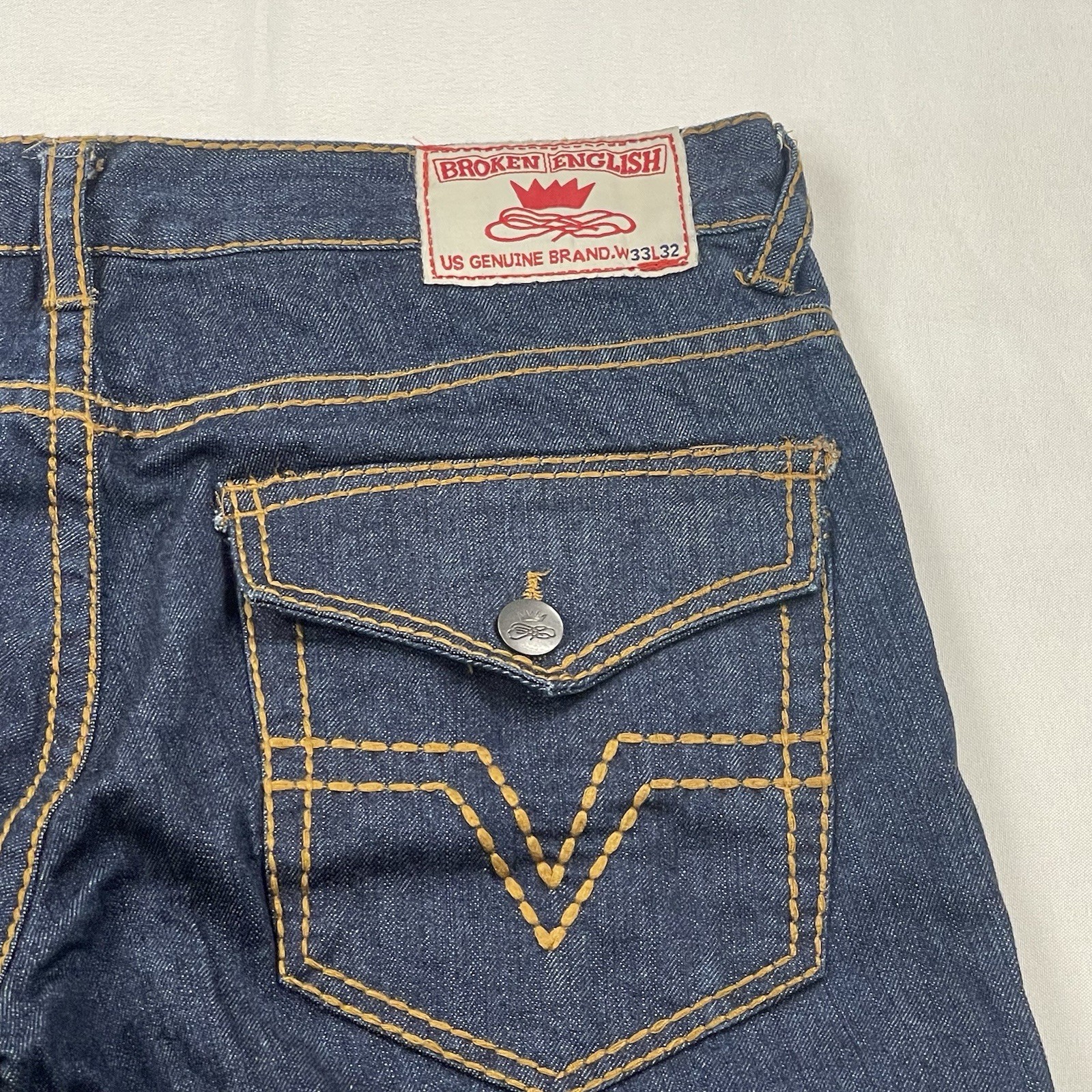 Broken English Saddle Stitch Jeans 33/32