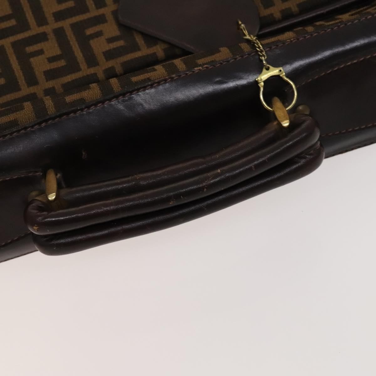 FENDI Zucca Canvas Garment Cover Brown Black gold Auth sw767
