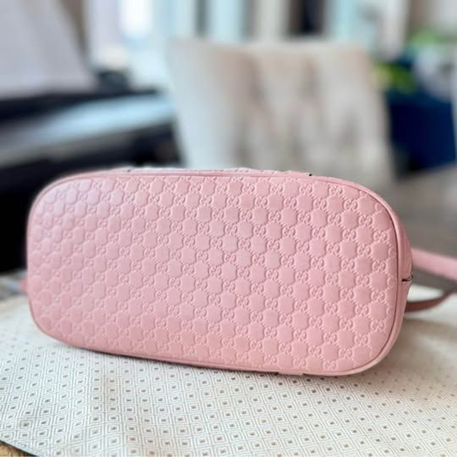 💗 Gucci Guccissima Pink Leather Mini Dome Bag Crossbody + dustbag Authentic 💗