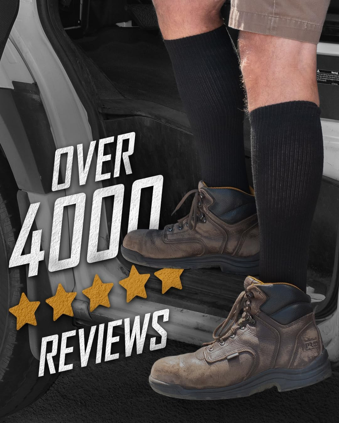 Over the Calf Work Socks for Men and Women 9-11 10-13 13-15 Moisture Wicking Tal