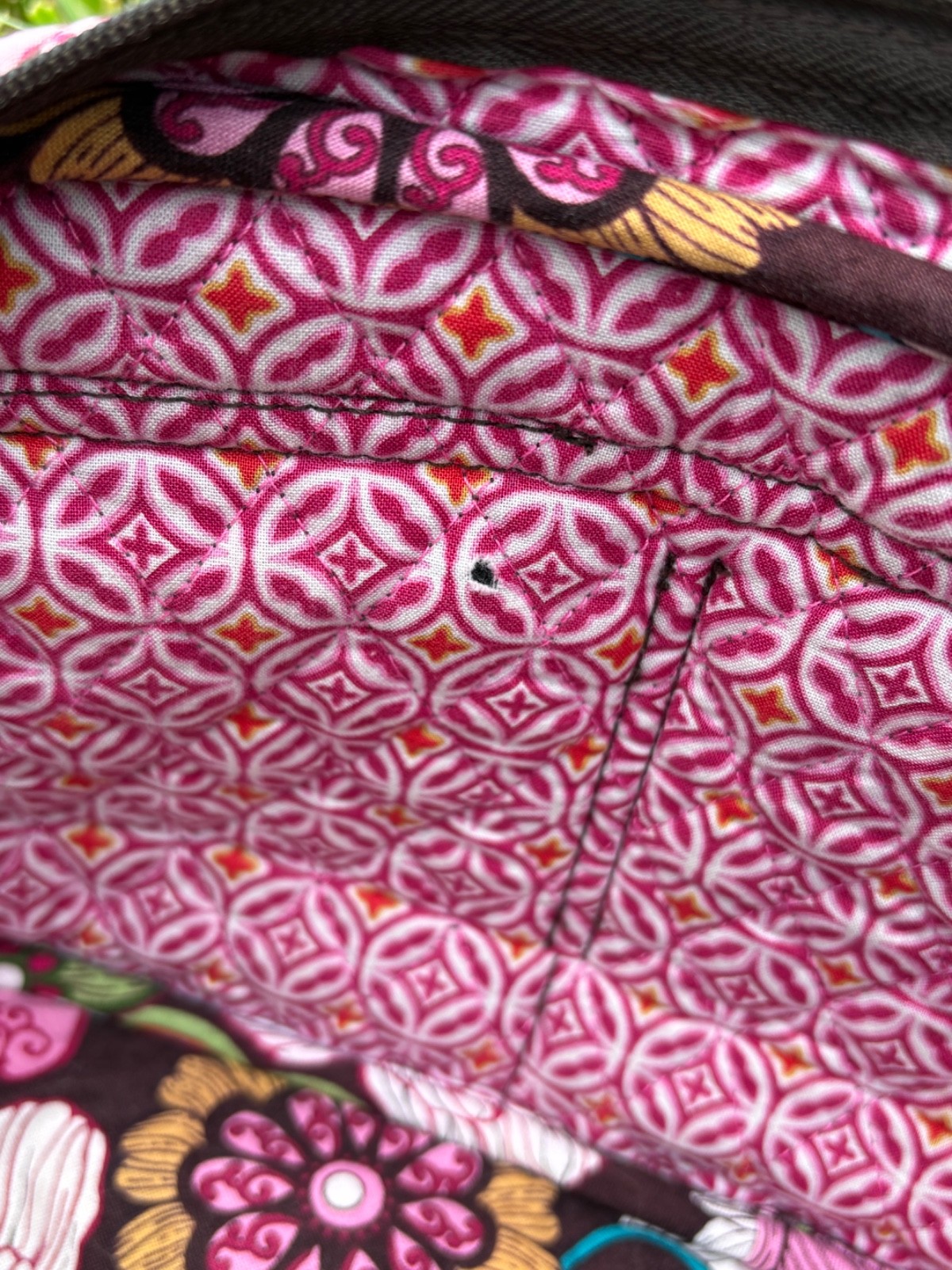 Vera Bradley Mod Floral Pink Mini Bowler Bag Handbag Retired Print Cottagecore