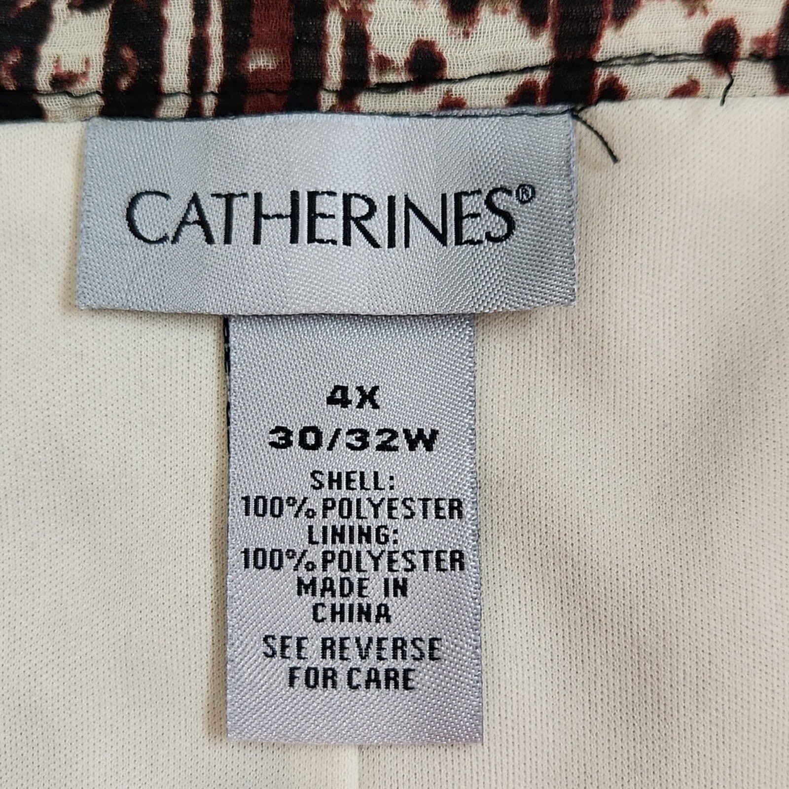 Catherines Multi-Colored Patchwork Skirt Size 4X Lined Boho Peasant Side Zip