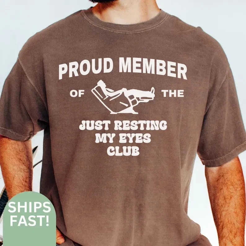 NEW! Funny Dad Shirt, Just Resting My Eyes Shirt for Dad Gift for Dad