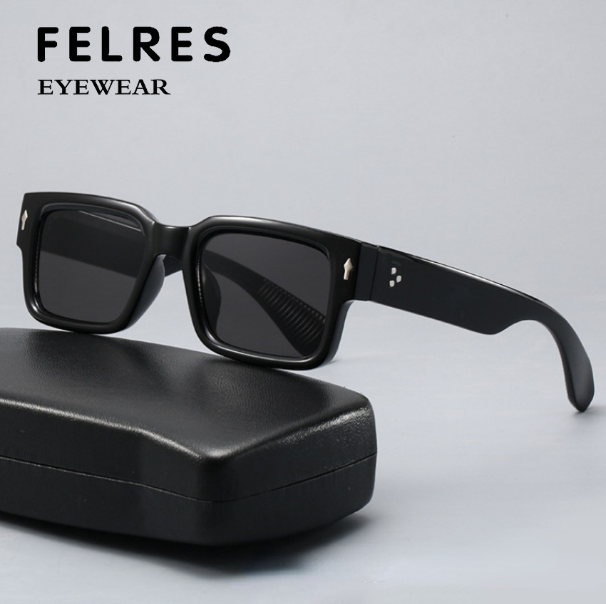 Square Thick Frame Sunglasses For Men Women Classic Outdoor Shade Glasses UV400