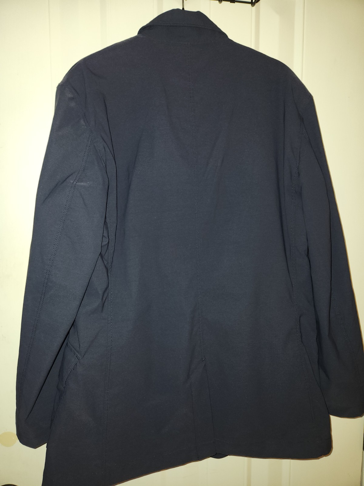 Eddie Bauer Travex Blazer Jacket Mens 40 Blue Lightweight Travel Pockets