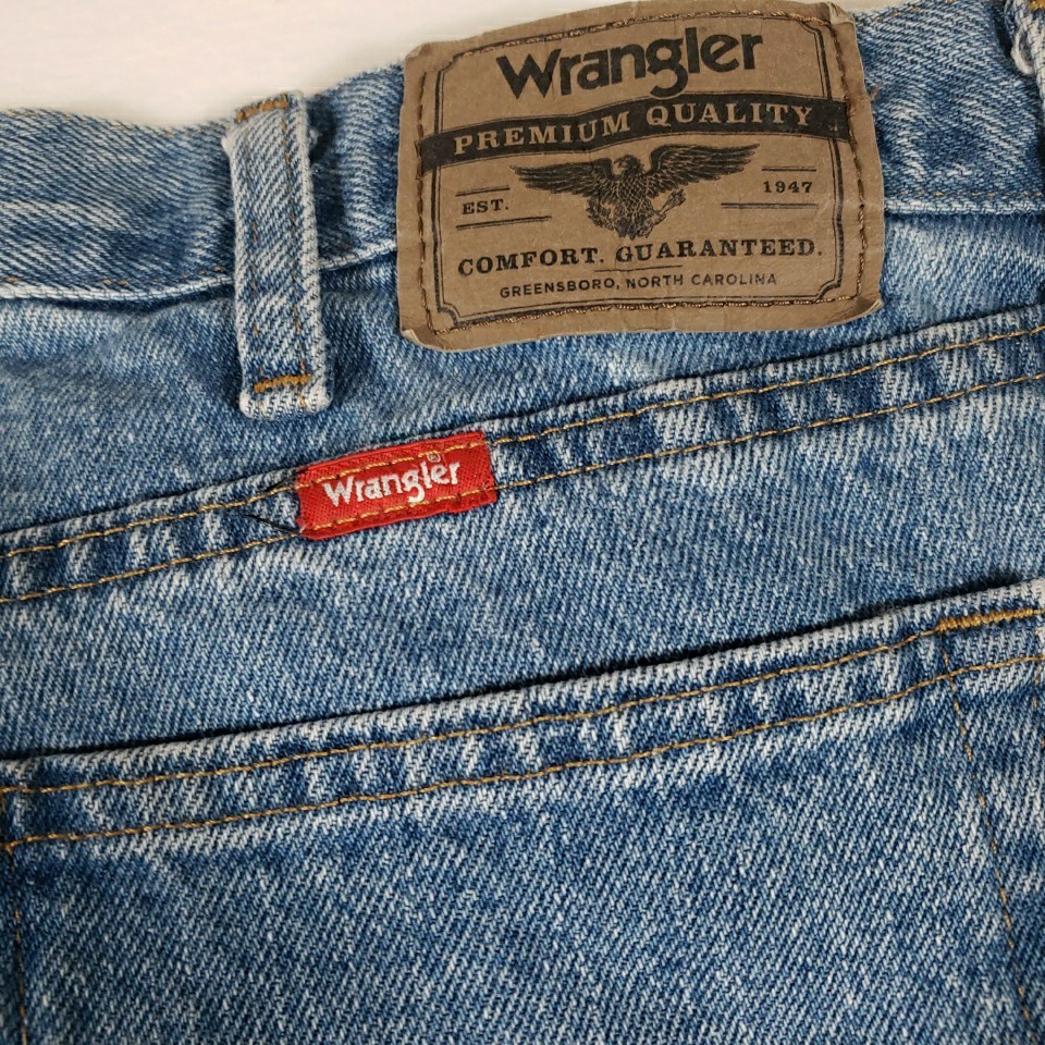 Wrangler Jeans Mens 36×32* Blue Straight Leg Denim Western Workwear