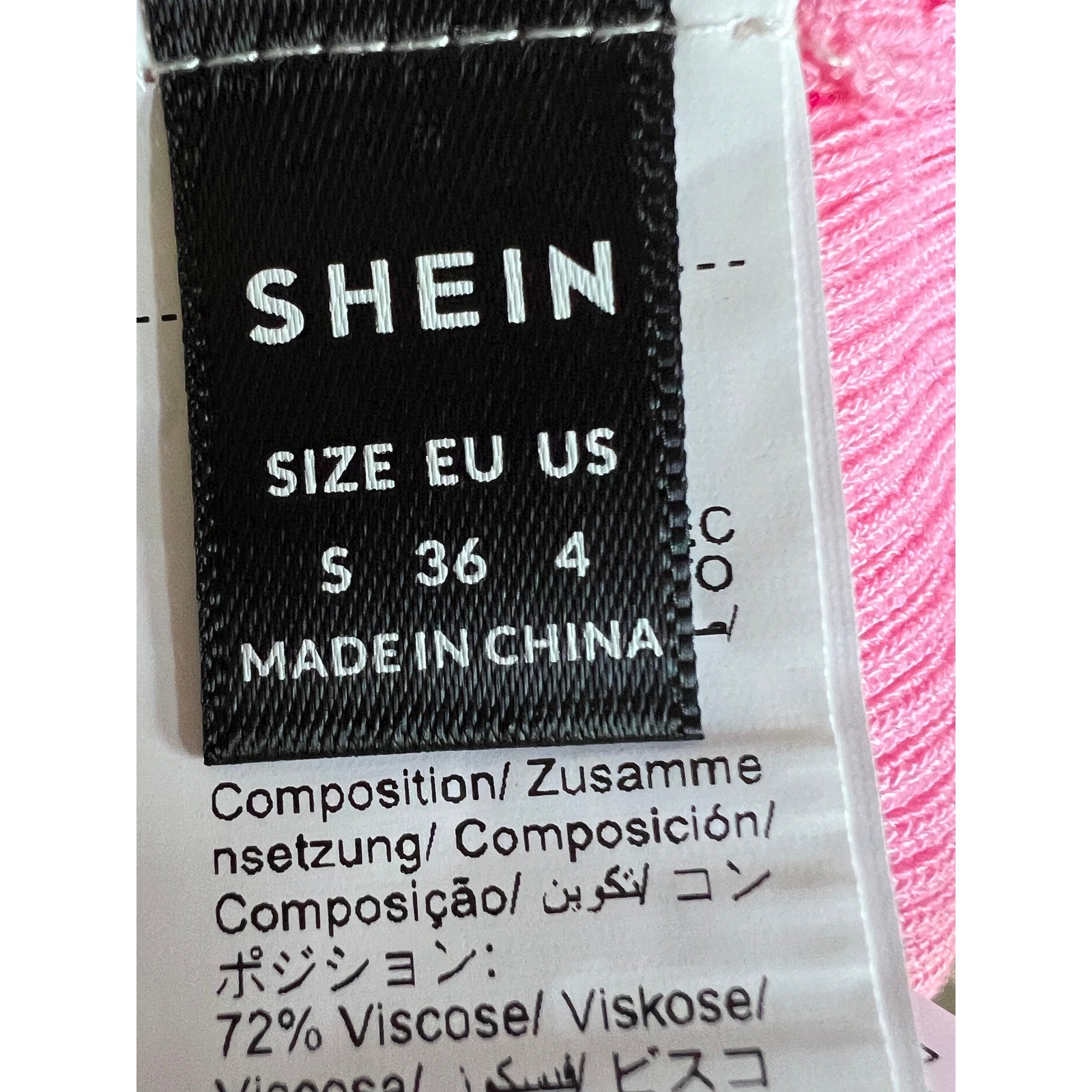 SHEIN Pink Ombre Striped Ribbed Knit Halter Crop Top Sleeveless Tank Small
