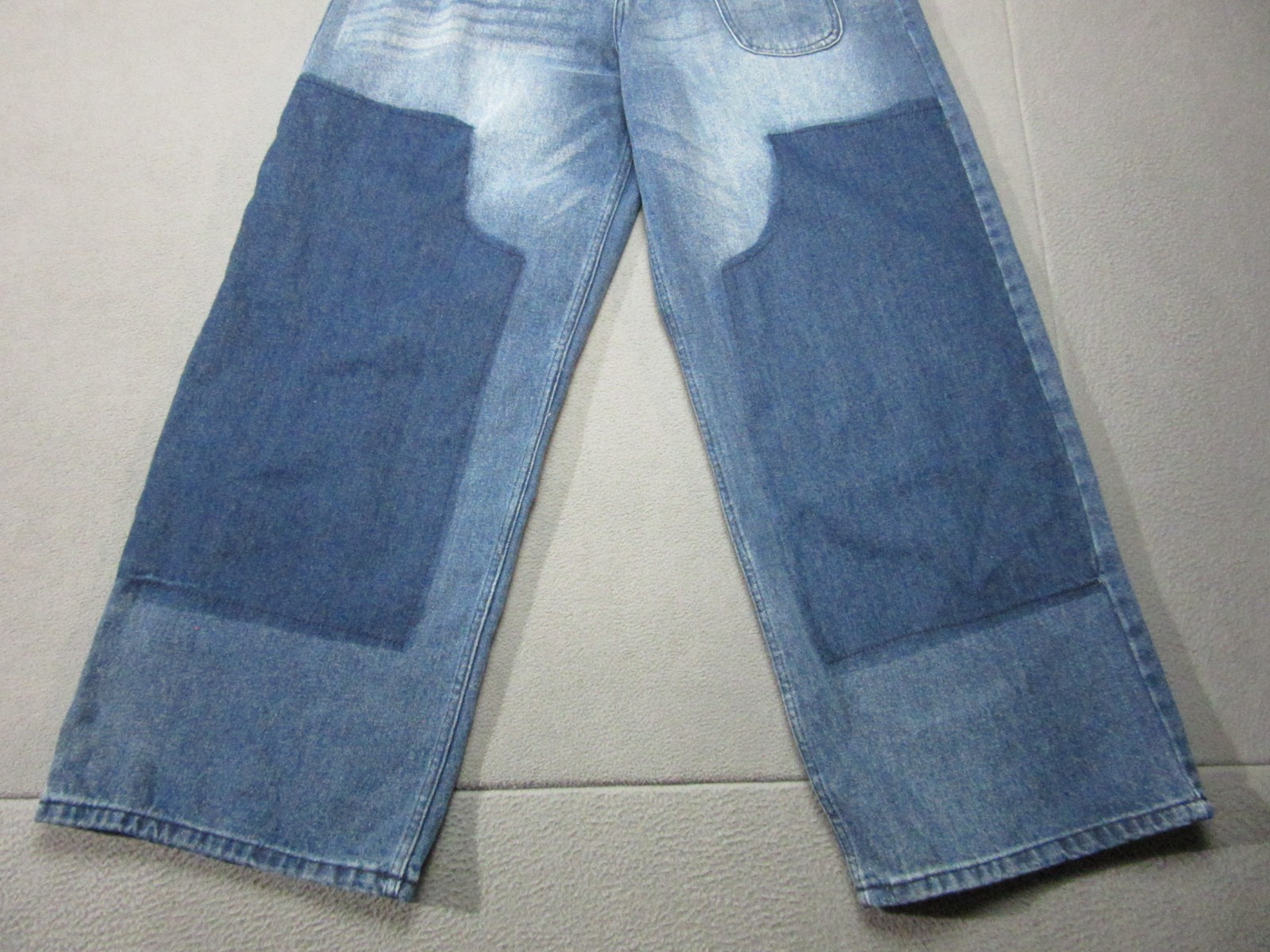 BoohooMAN Jeans Mens 36 Blue Baggy Extra Wide Leg Denim Carpenter EDM Skater