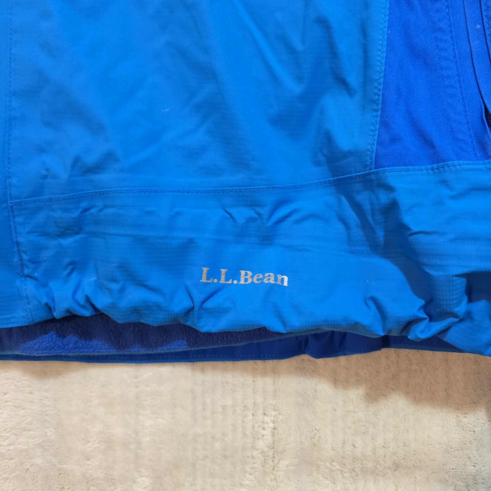 LL BEAN Men’s Large 3-in-1 Jacket w/ Hideaway Hood Blue XL