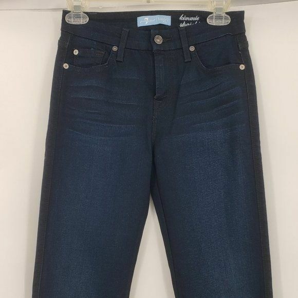 7 For All Mankind Kimmie Straight Leg Jeans Dark Wash Women’s Size 26 NWOT