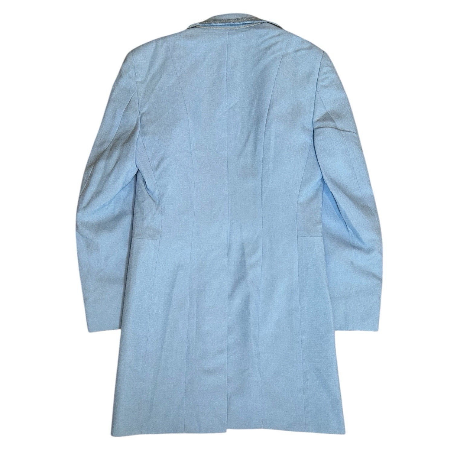 VTG 70s After Six Baby Blue Tuxedo Tail Coat Suit Jacket Mens 38R Deadstock