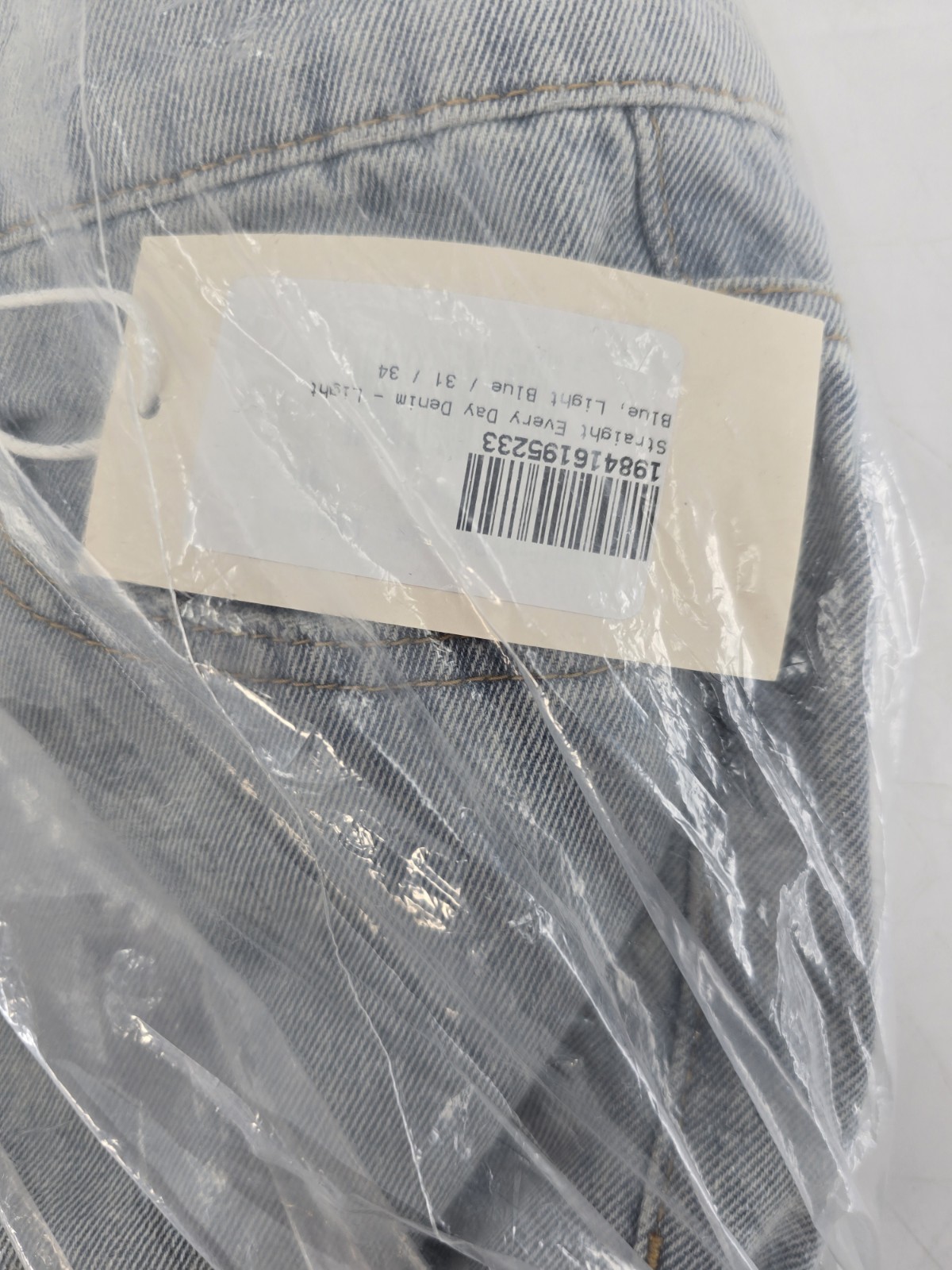 NWT mnml Men’s Straight Every Day Denim Jeans – Light Blue – Size 31×34