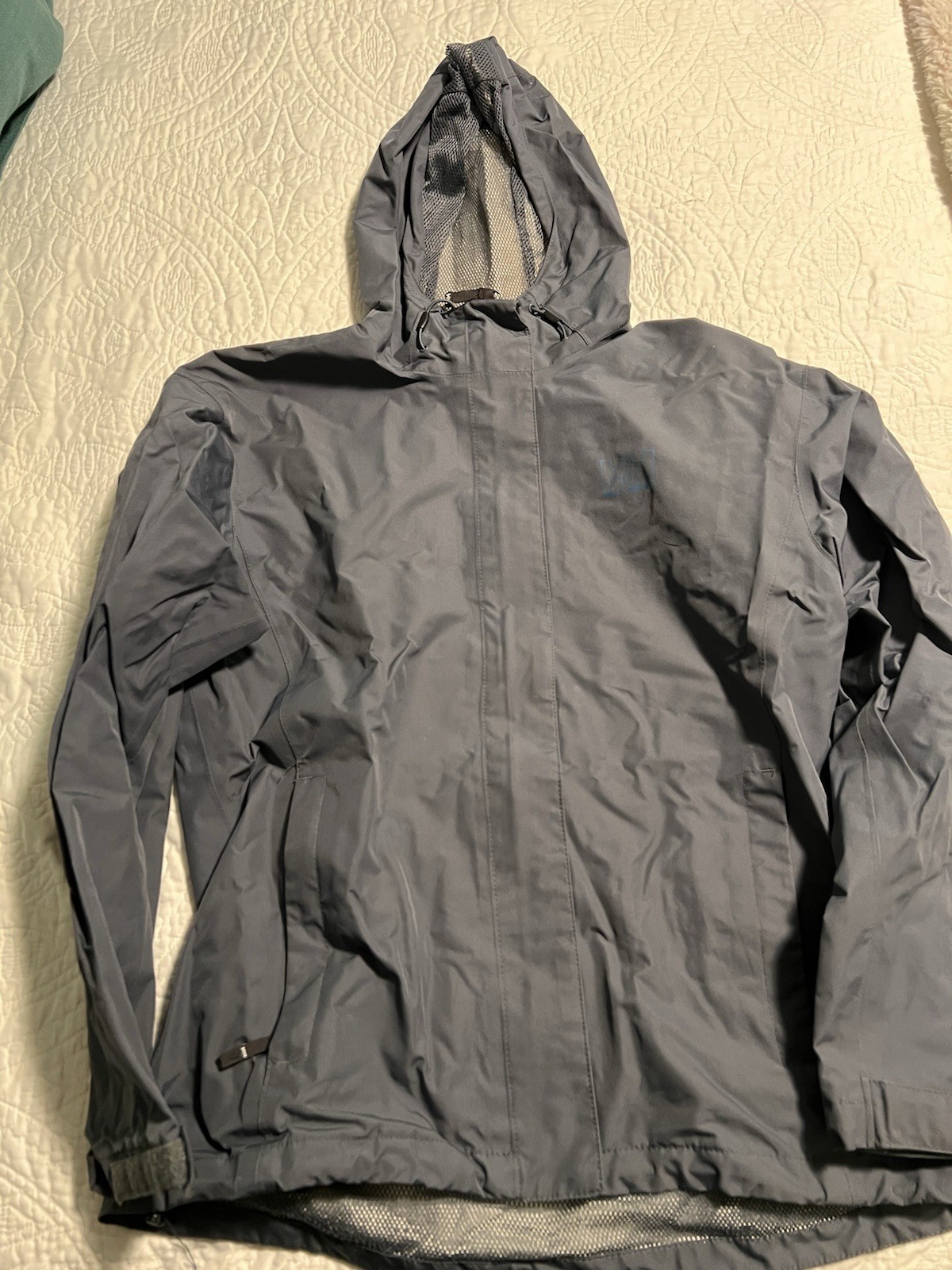 Helly Hansen Women’s Rain Jacket MD Helly Tech Protection Gray Hooded B51