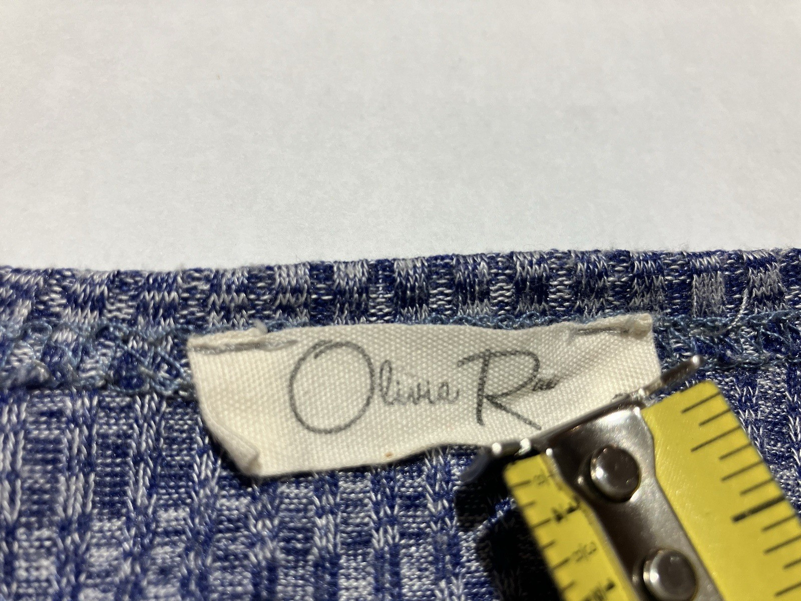 Olive Rae static blue open duster sweater pockets medium made in USA all seasons