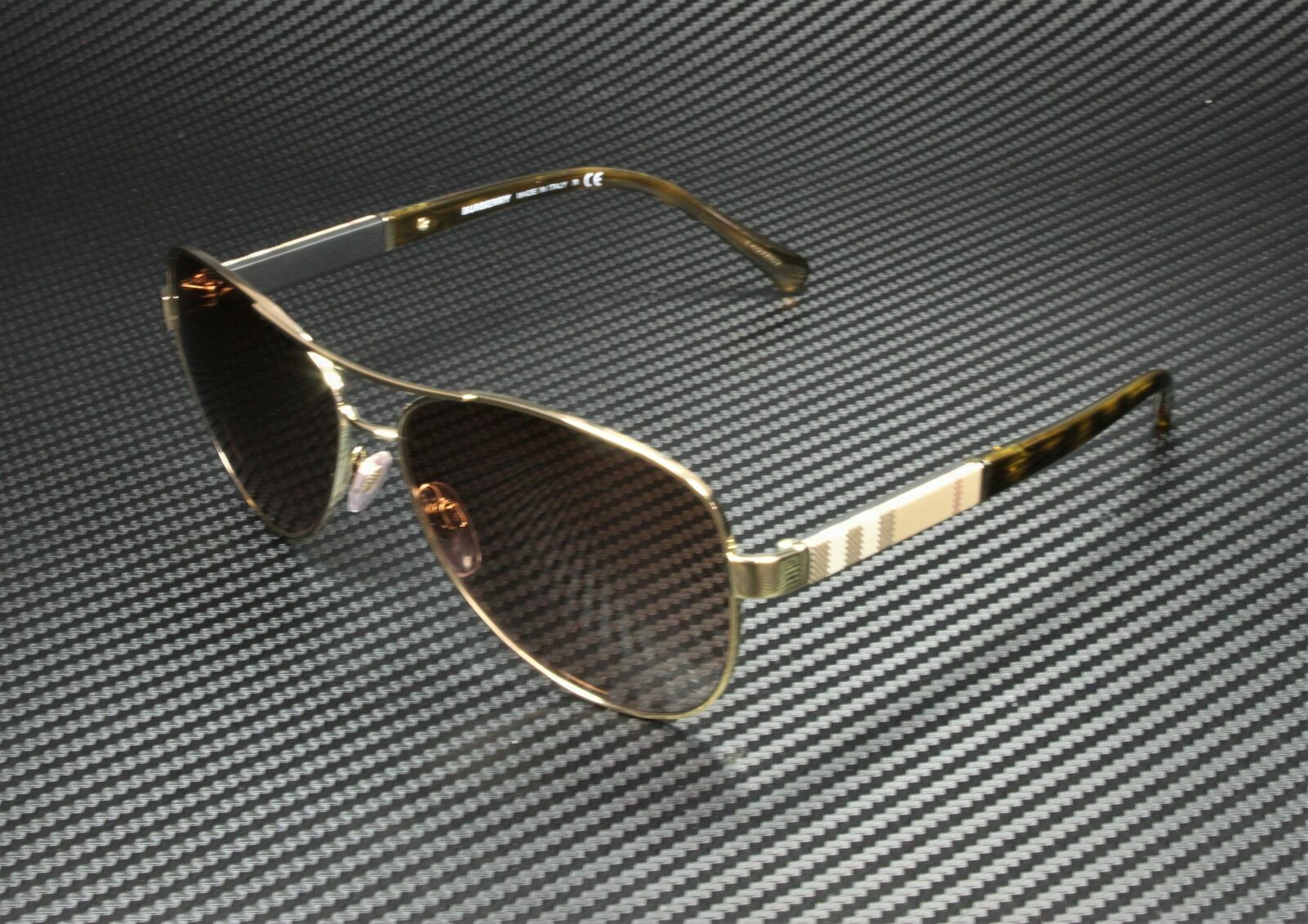 BURBERRY BE3080 114513 Light Gold Aviator Women’s 59 mm Sunglasses