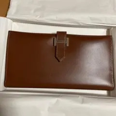 HERMES Roulis Slim B-stamp 2023 Compact Wallet Etoupe Leather
