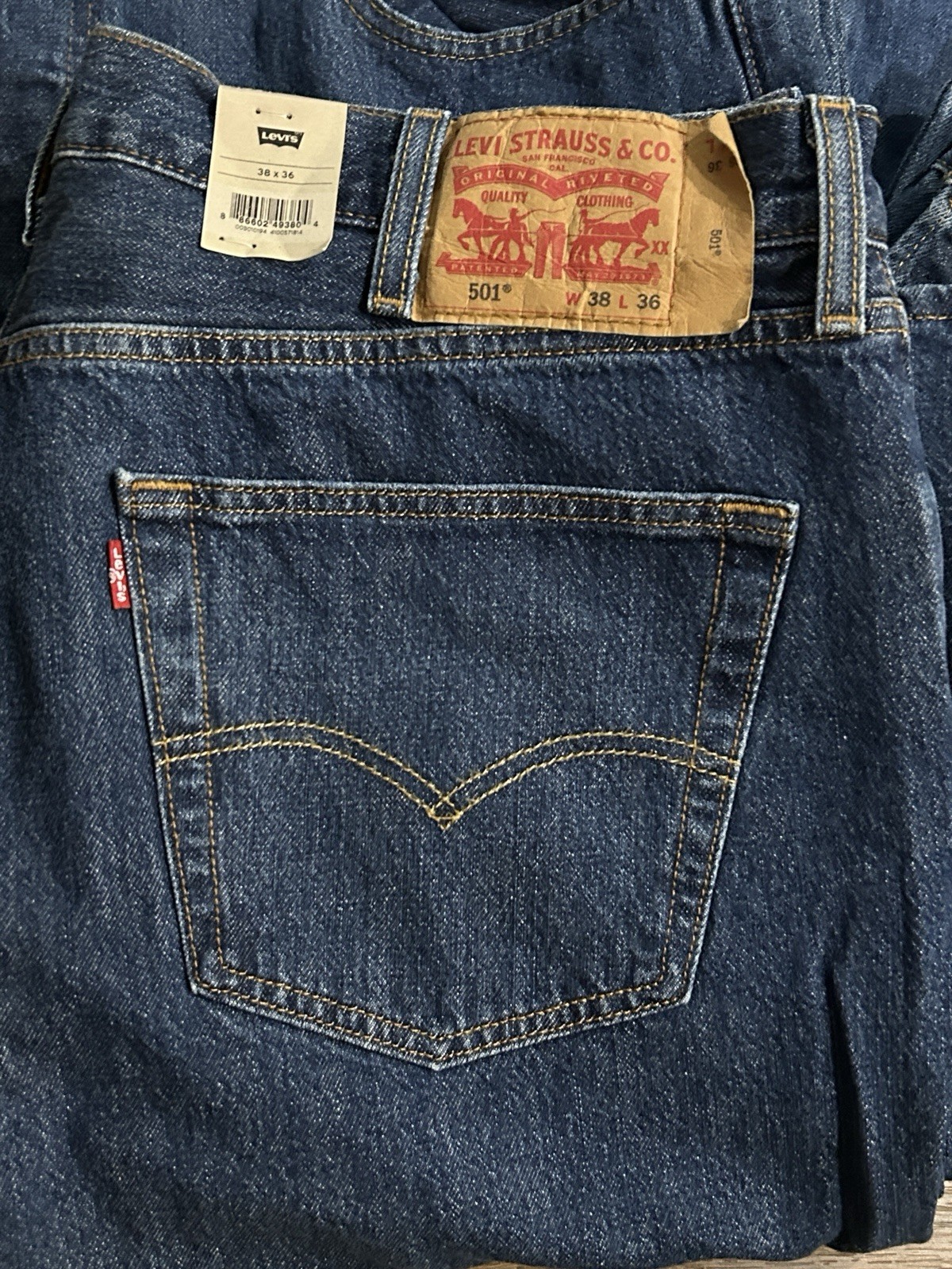 Levi’s 501 Original Men’s Jeans Lot of 4 W38 L36 NWT 00501-0194 Dark Stonewash