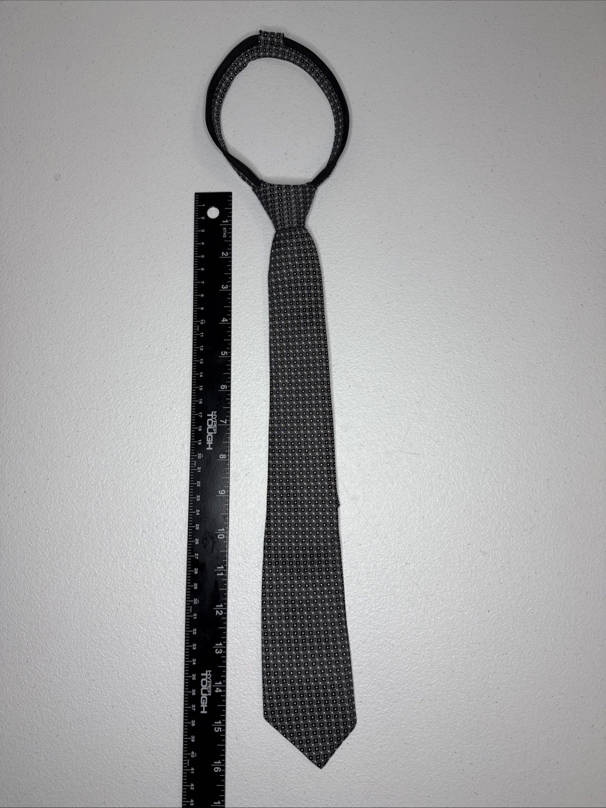 Pre-tied Adjustable Zipper Necktie Geometric
